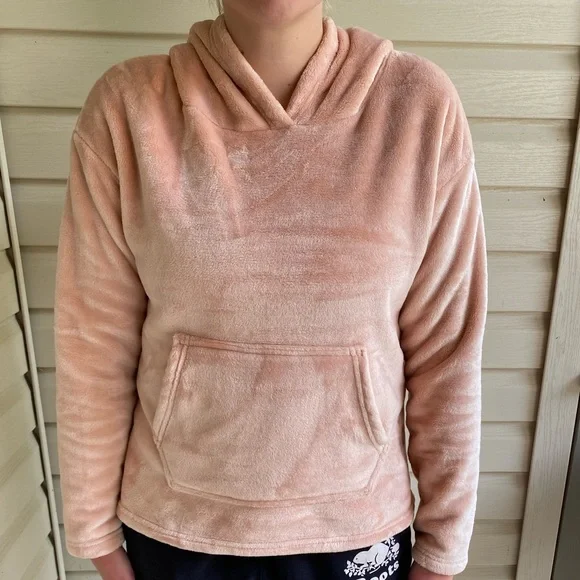 CHAMPION - Fuzzy Pink Hoodie - Picture 1 of 6